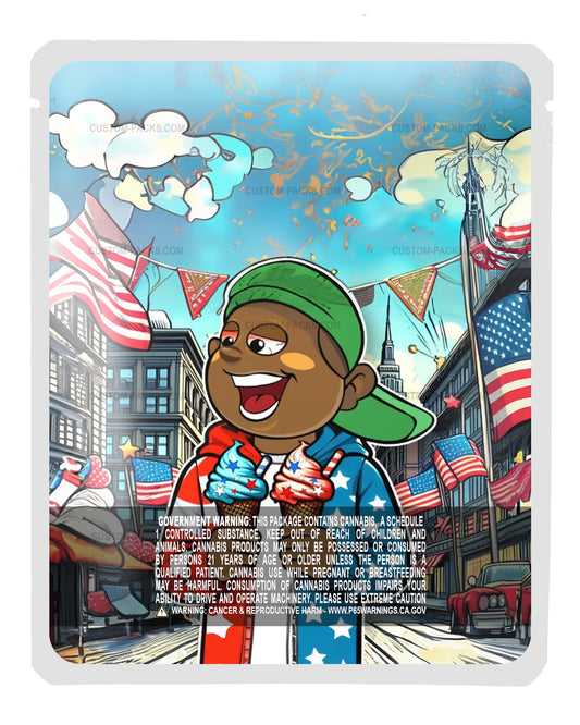 4th of Gelato Customizable 3.5g Mylar Bags