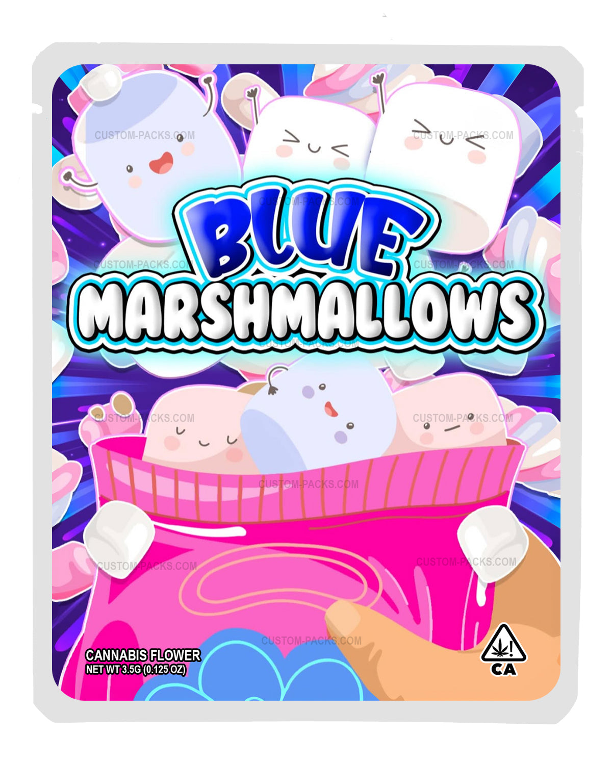 Blue Marshmallows front