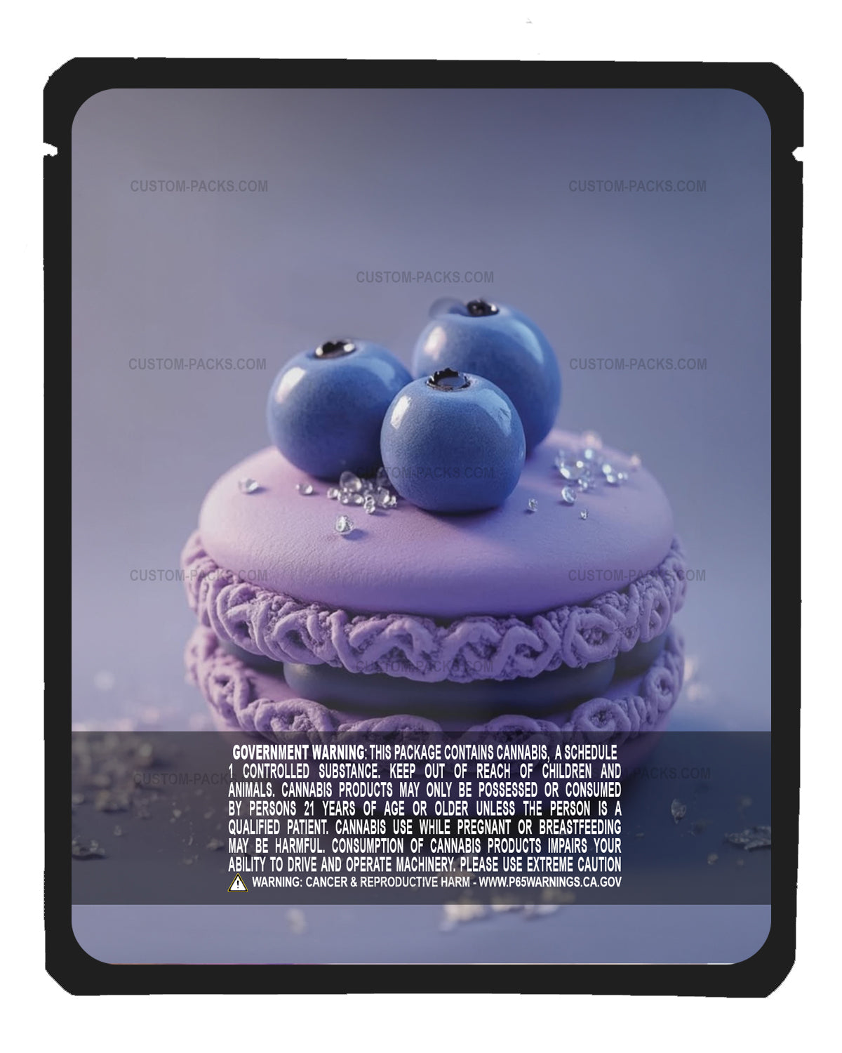 Blueberry Lavender Macaron back