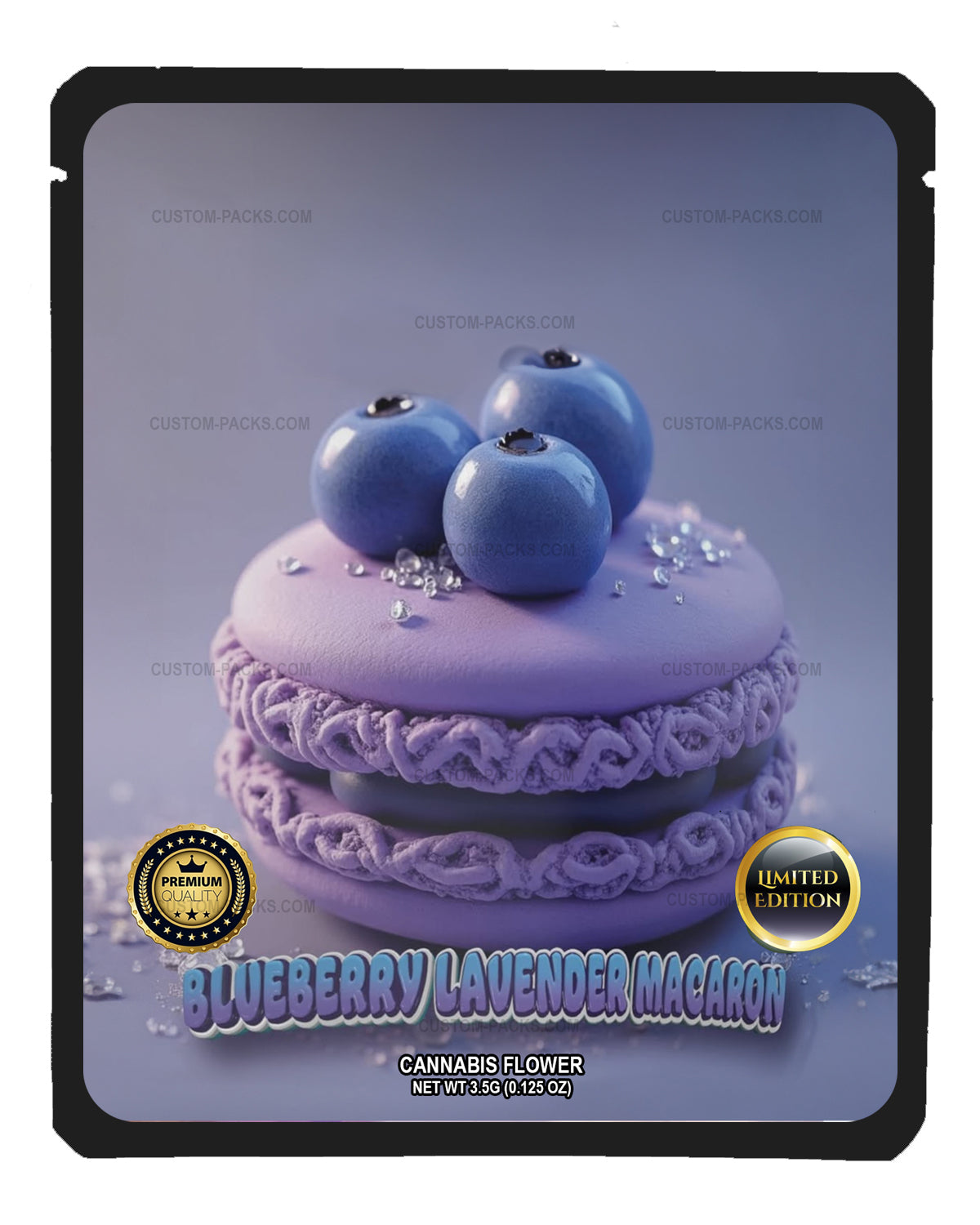 Blueberry Lavender Macaron front