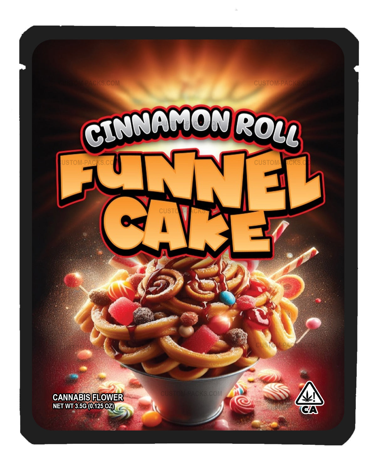 Cinnamon Roll Funnel Cake front