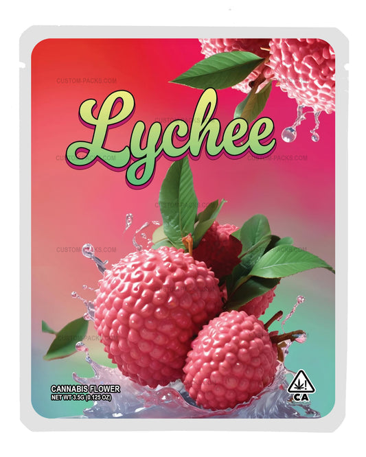 Lychee Customizable 3.5g Mylar Bags