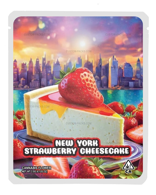 New York Strawberry Cheesecake Customizable 3.5g Mylar Bags