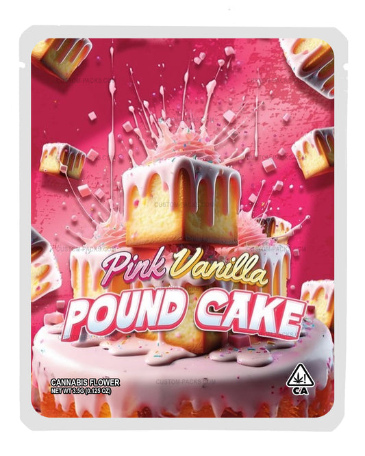 Pink Vanilla Pound Cake front