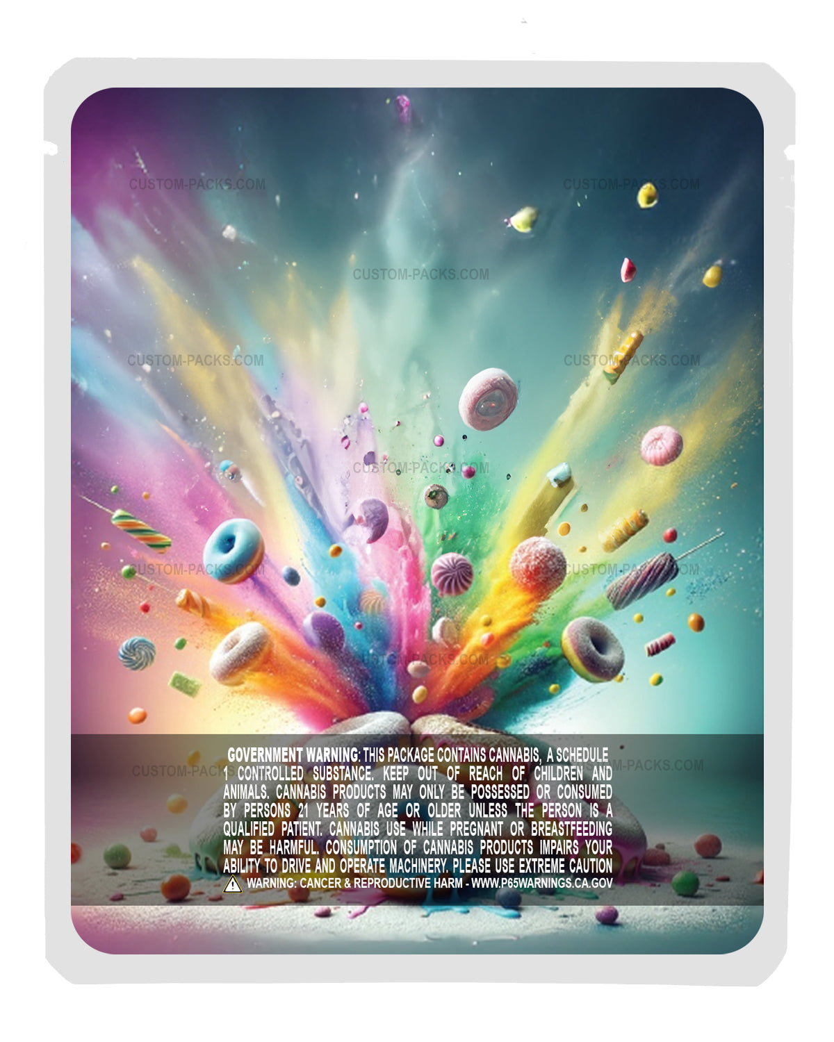 Rainbow Powdered Donuts back