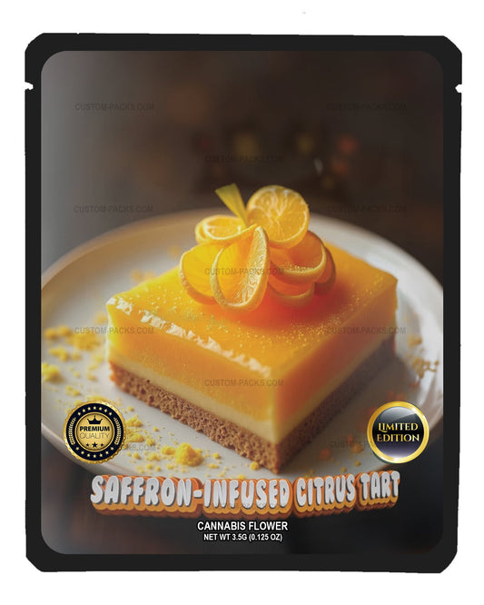 Saffron Infused Citrus Tart front