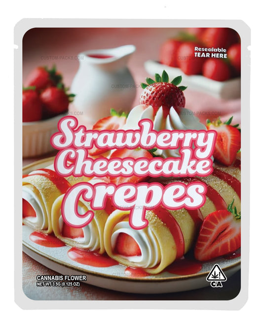 Strawberry Cheesecake Crepes Customizable 3.5g Mylar Bags