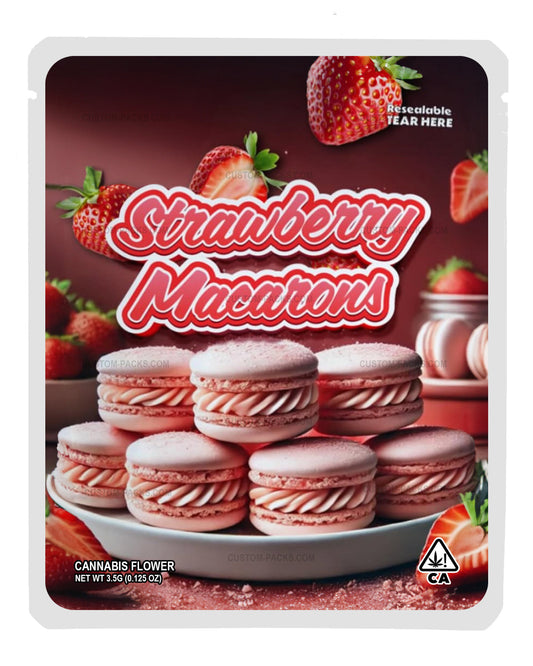 Strawberry Macarons front