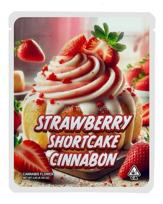 Strawberry Shortcake Cinnabon Customizable 3.5g Mylar Bags