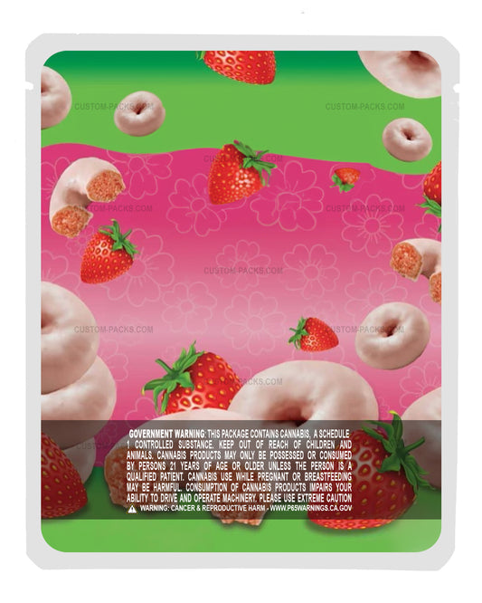 Strawberry Shortcake Mini Donuts Customizable 3.5g Mylar Bags