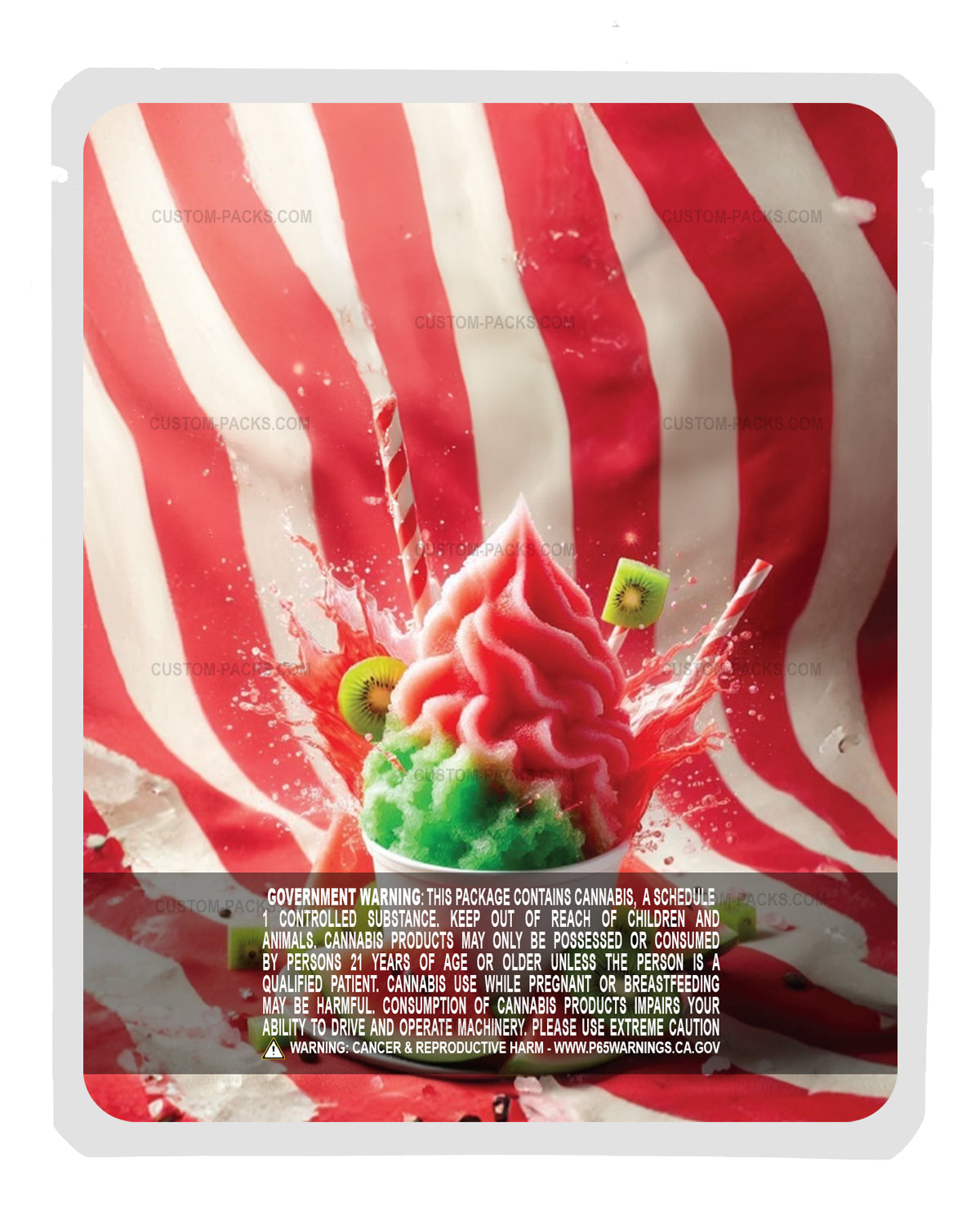 Watermelon Kiwi Shaved Ice back