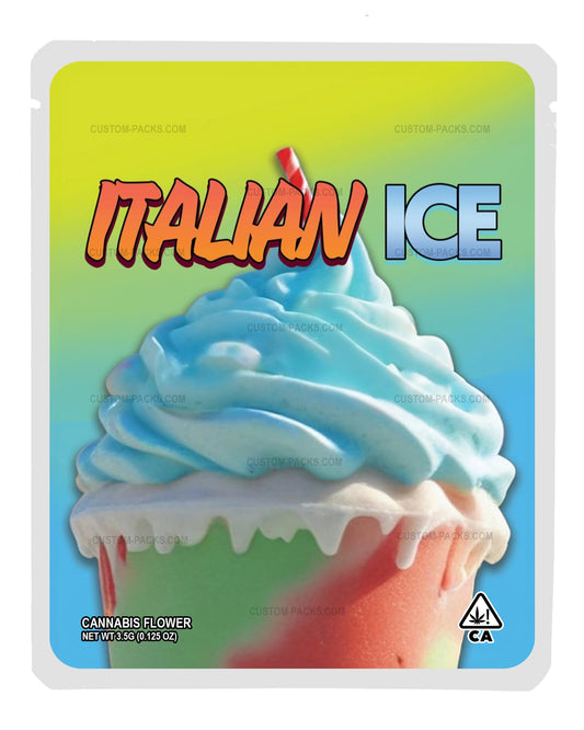 Italian Ice Customizable 3.5g Mylar Bags